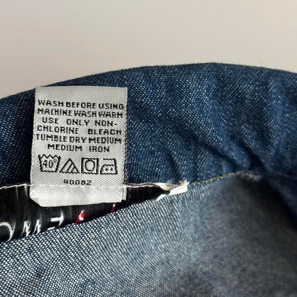 Vintage Tower Hill Sport 100% cotton sleeveless dark wash mini jean dress - Picture 12 of 12